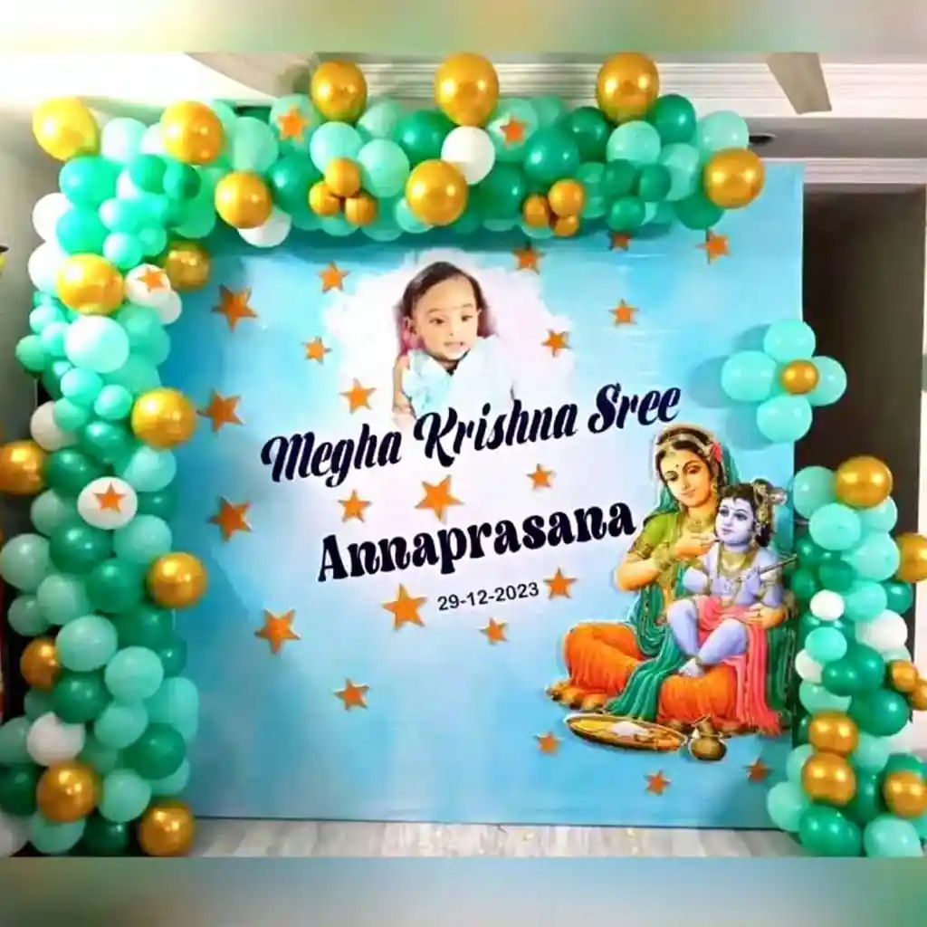 Krishna Theme Annaprashan Decoration